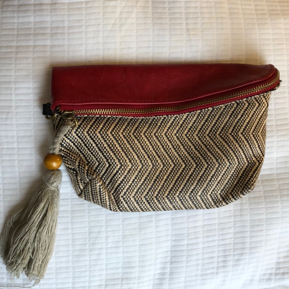 Red leather dolce vita bag - no handle
